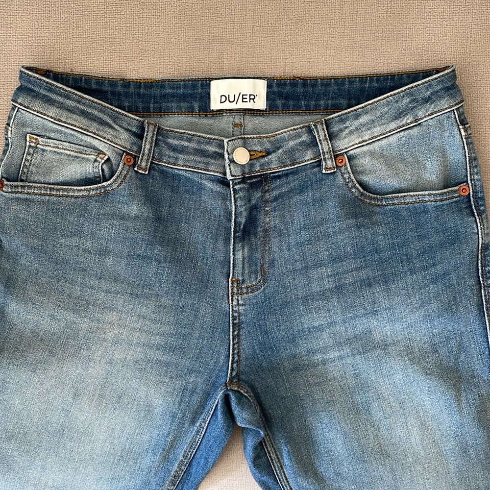 DU/ER High Rise Stretch Straight Jeans 30X28